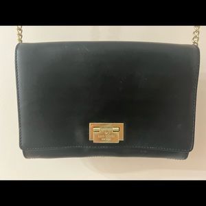 Kate Spade Fiona Leather Shoulder Crossbody Black Purse